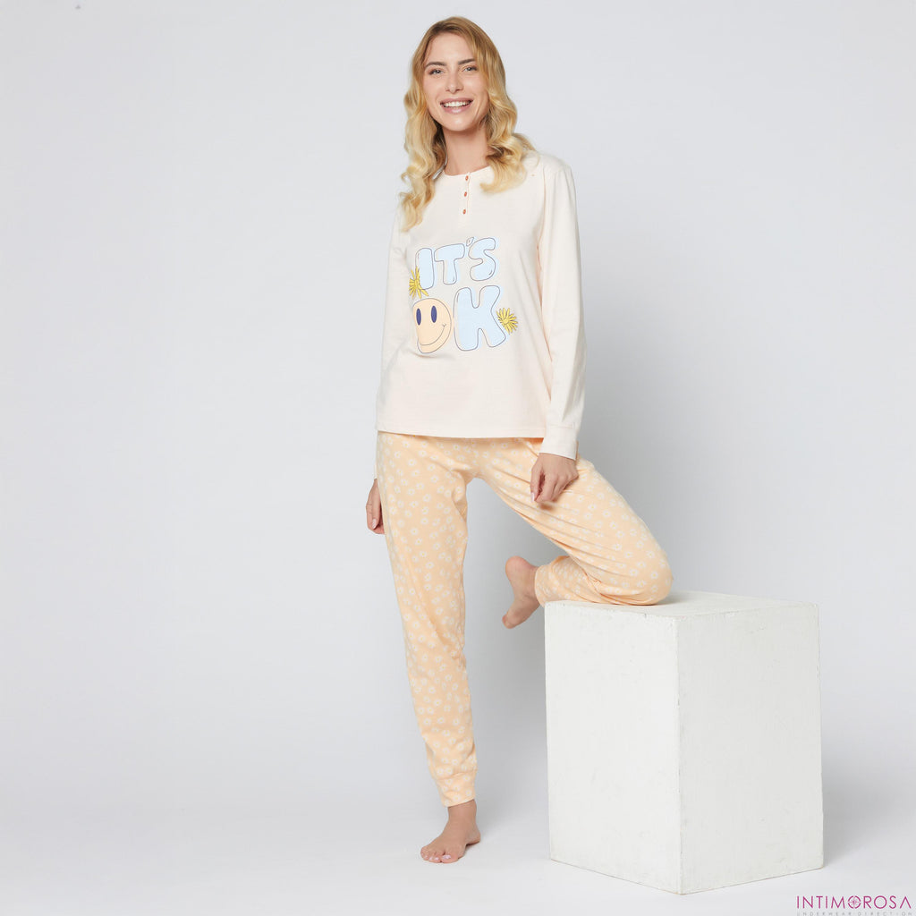 Women's Cotton Pajamas With Cippi Print LOS545