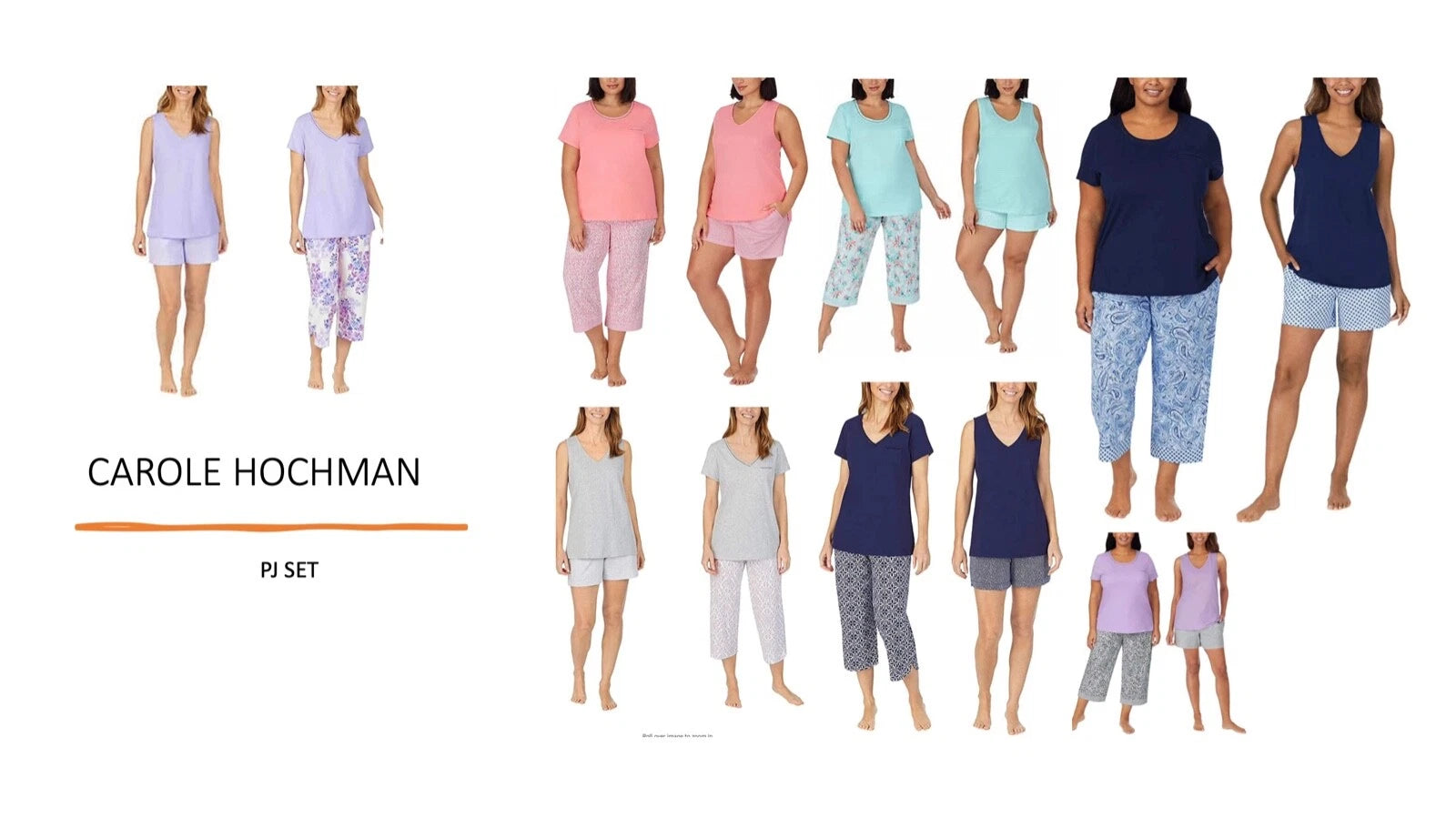 Carole Hochman Women's 4 Piece Pajama Set - VARIETY