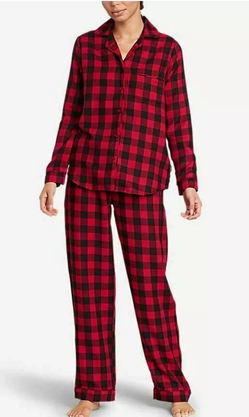 NEW Womens Eddie Bauer Flannel Sleep Set NWT Small Red