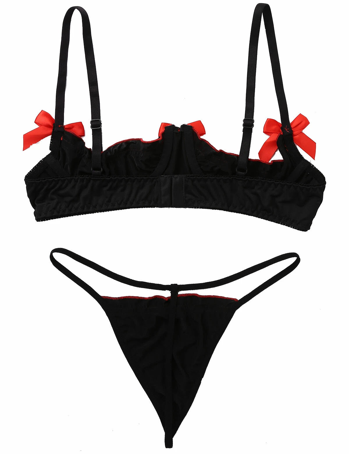 Women's G-string Sexy Lingerie Nightwear Lace Thong Bra Set Underwear Babydoll