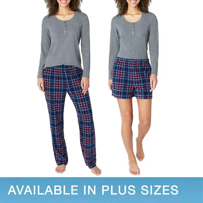 Eddie Bauer Ladies' 3-Piece Waffle Textured Fleece Pajama Set A34