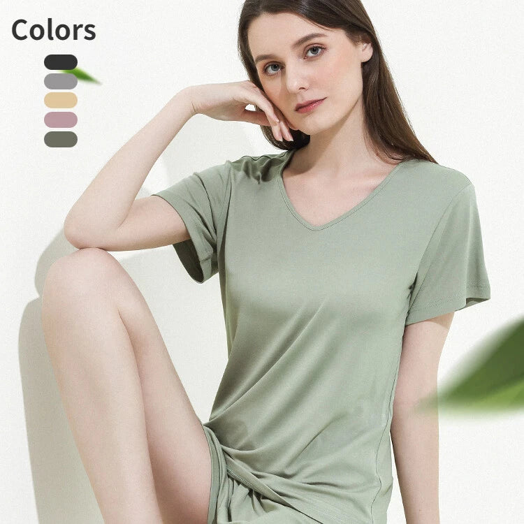 Women's Pajama Set Simple Casual Summer Comfortable Breathable Short Sleeve