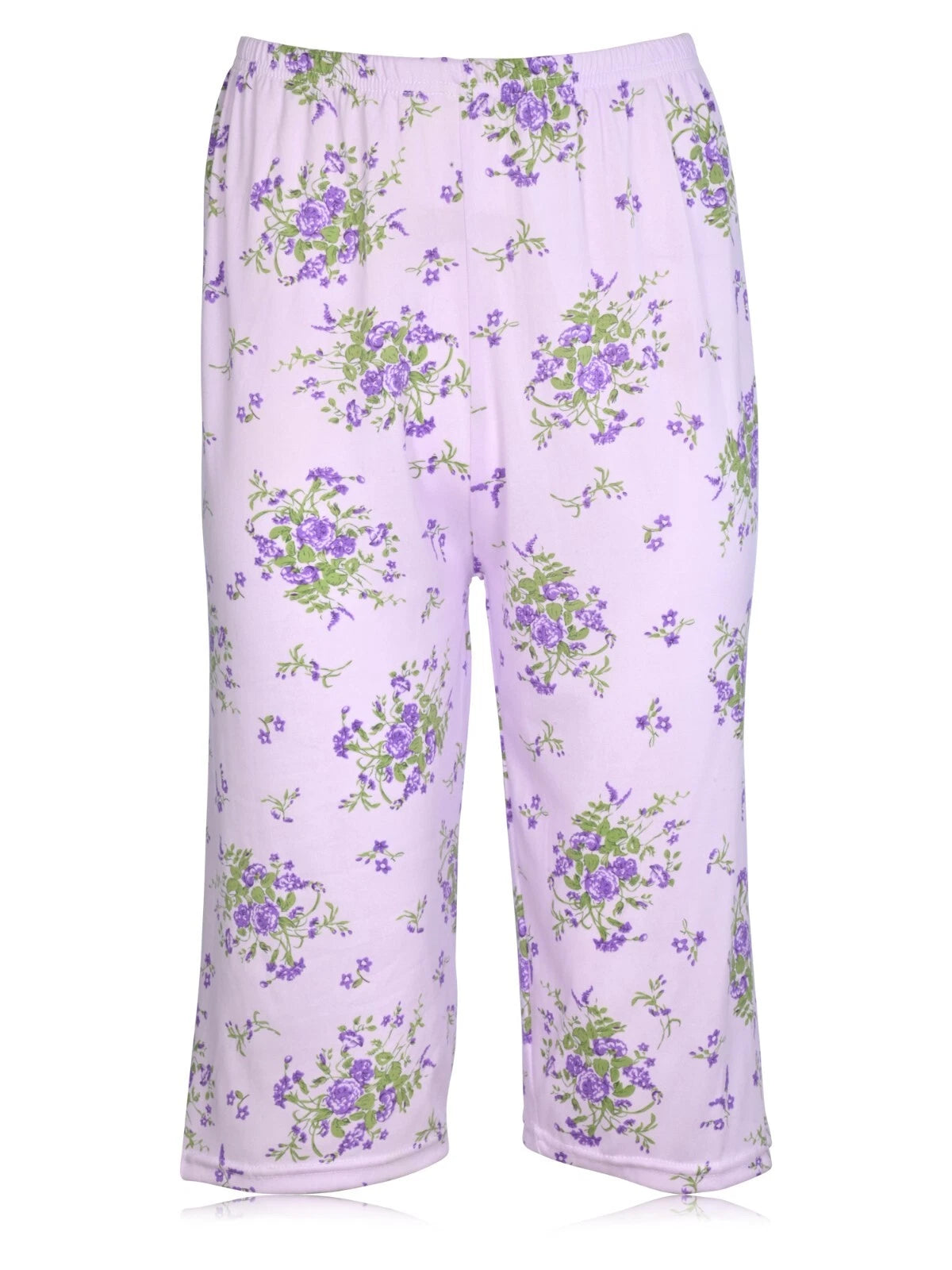JEFFRICO Womens Capri Pajama Set 2 Piece Short Sleeve Top & Capri Pants 5201C
