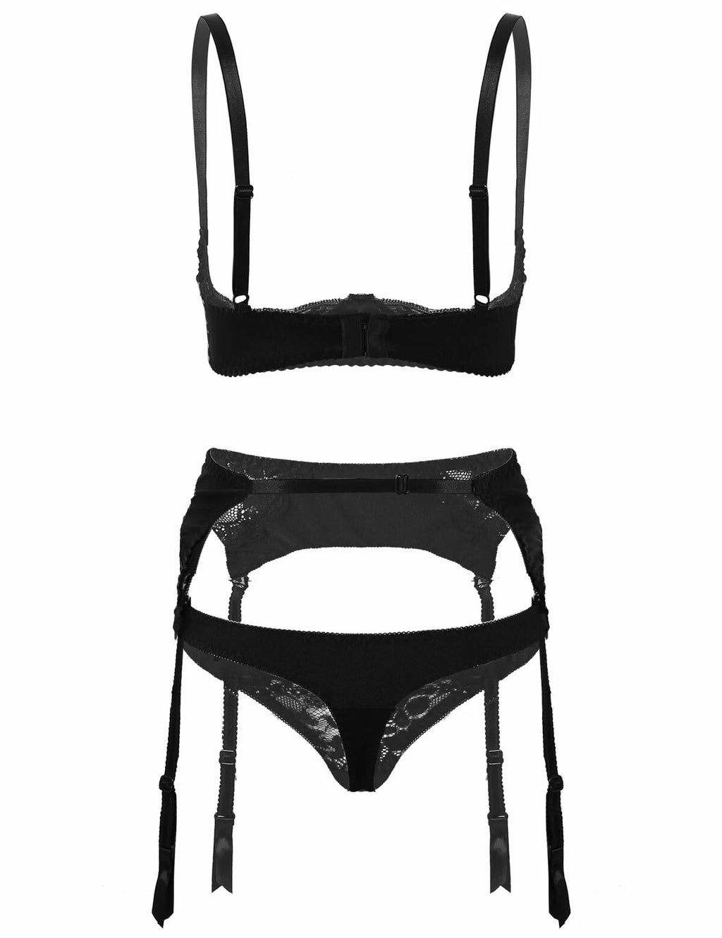 Women's G-string Sexy Lingerie Nightwear Lace Thong Bra Set Underwear Babydoll