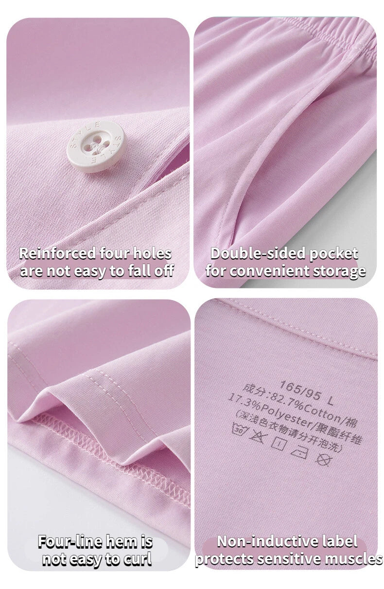 Summer Women's Pajamas Set Breathable Comfortable Comfort Thin Cool Short Sleeve Shorts-