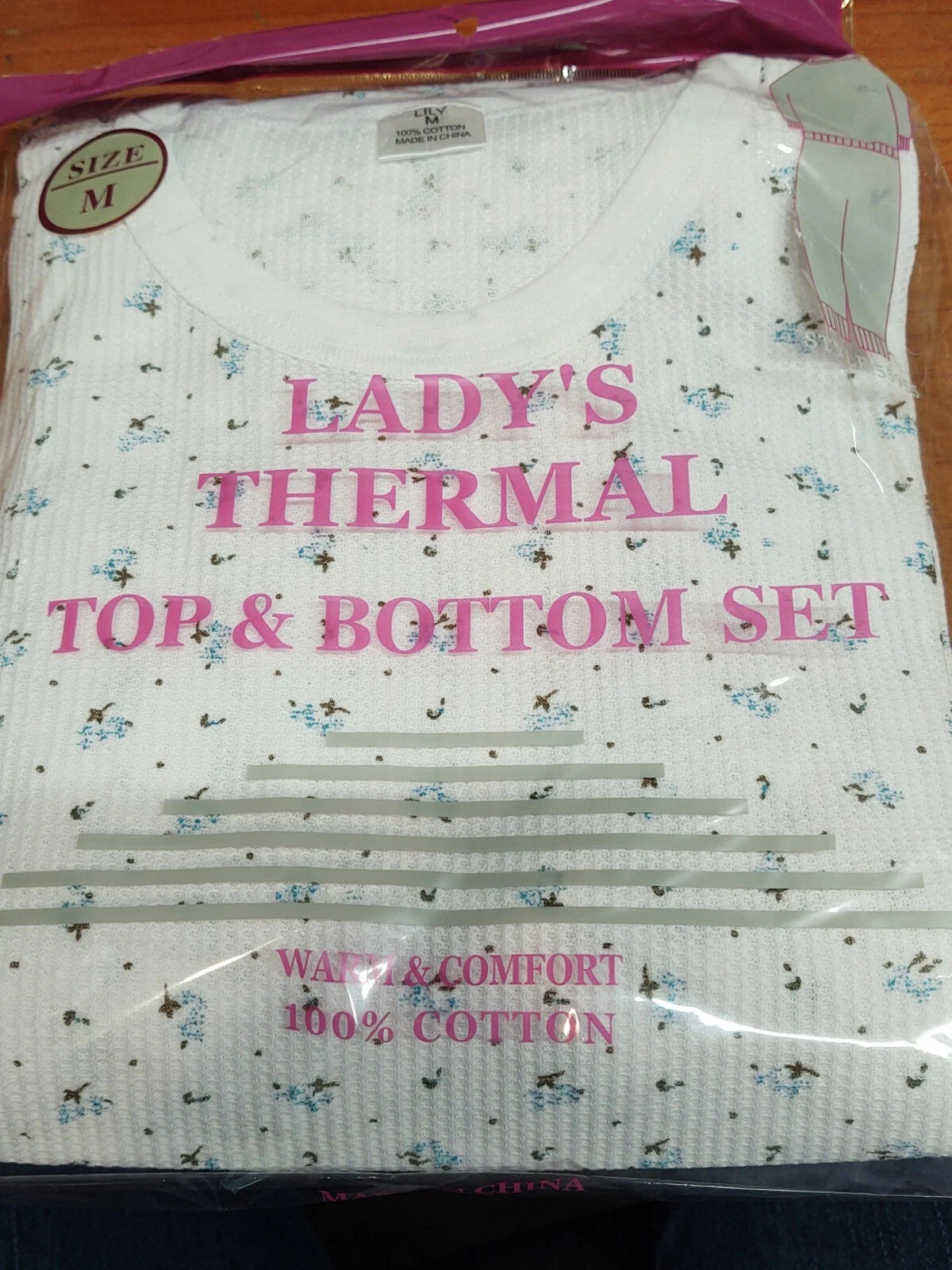 WOMEN'S Thermal TOP & BOTTOM SET Waffle Knit Long Johns Warm Underwear PJ'S 2pcs