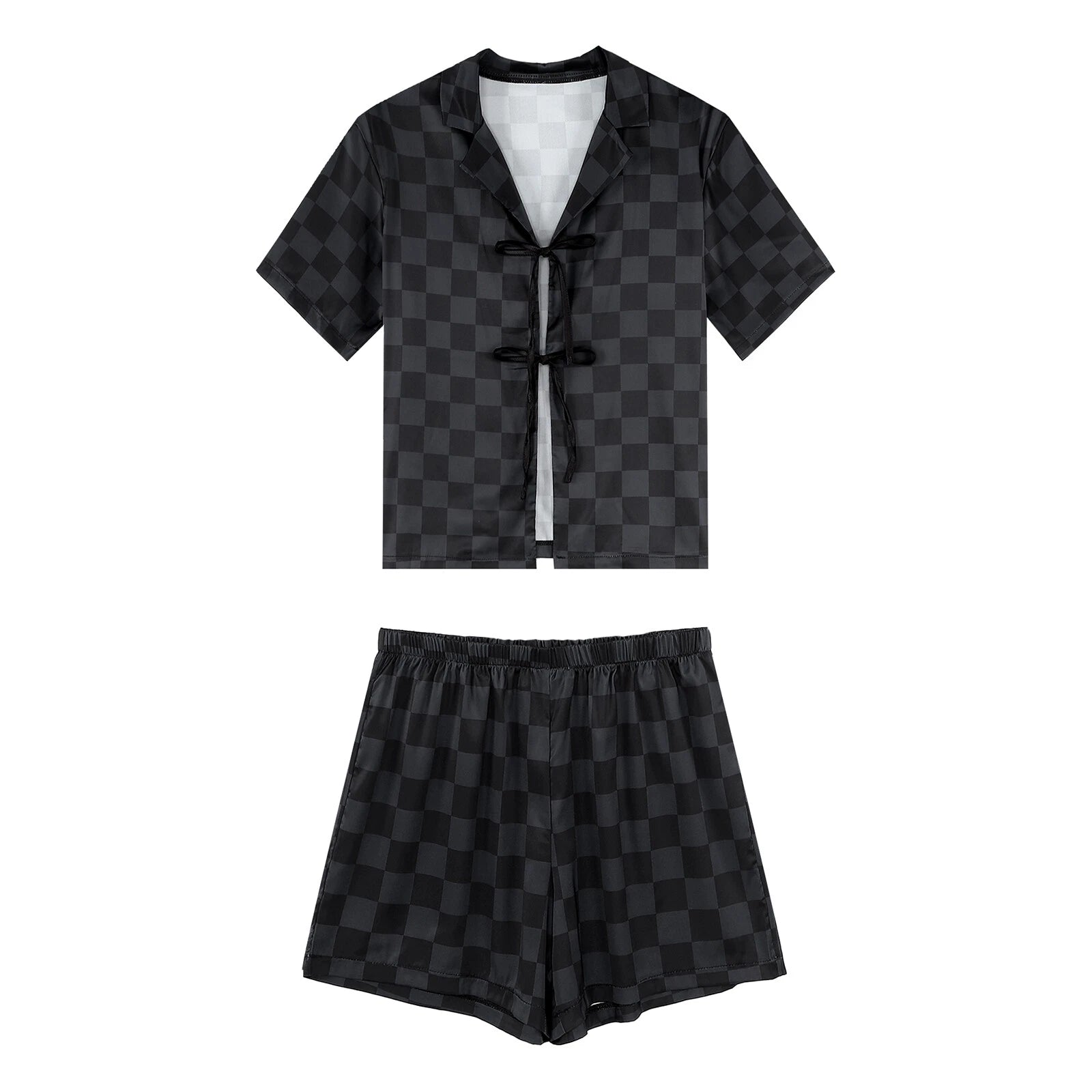 Women Nightwear Casual Pajamas Set Soft Sleepwear Shiny Homewear Comfortable