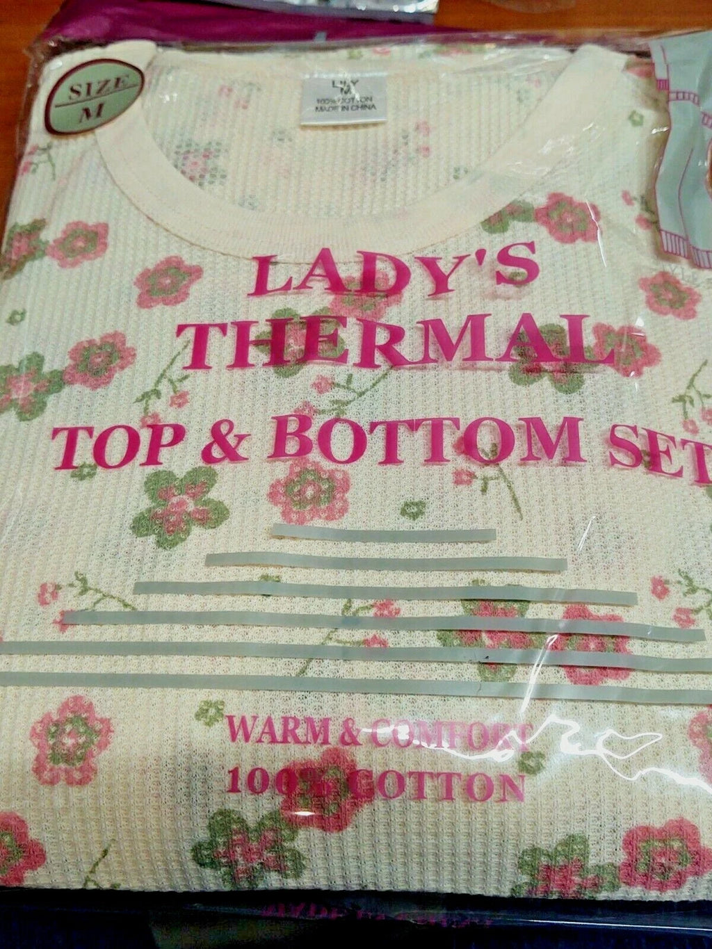 WOMEN'S Thermal TOP & BOTTOM SET Waffle Knit Long Johns Warm Underwear PJ'S 2pcs