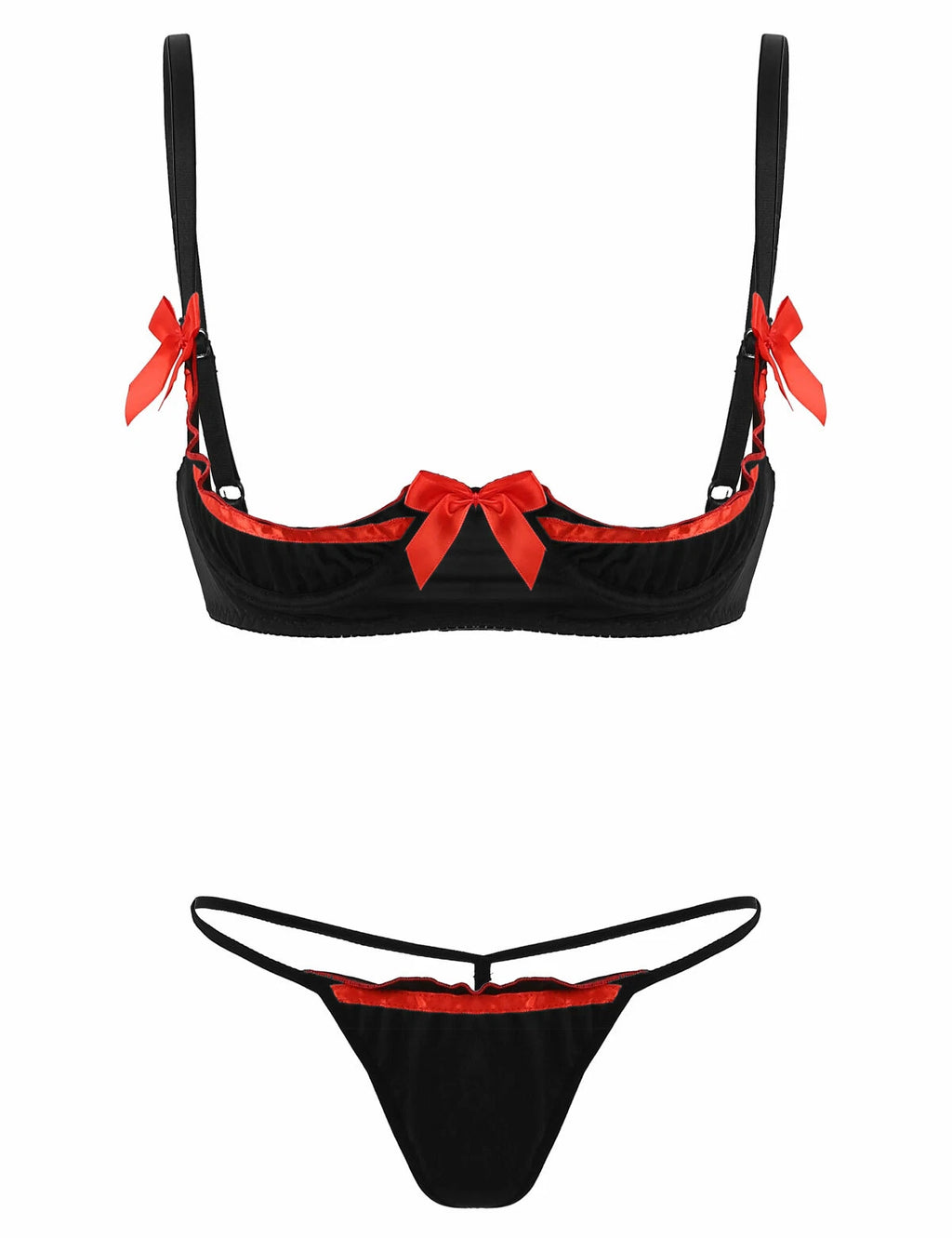 Women's G-string Sexy Lingerie Nightwear Lace Thong Bra Set Underwear Babydoll