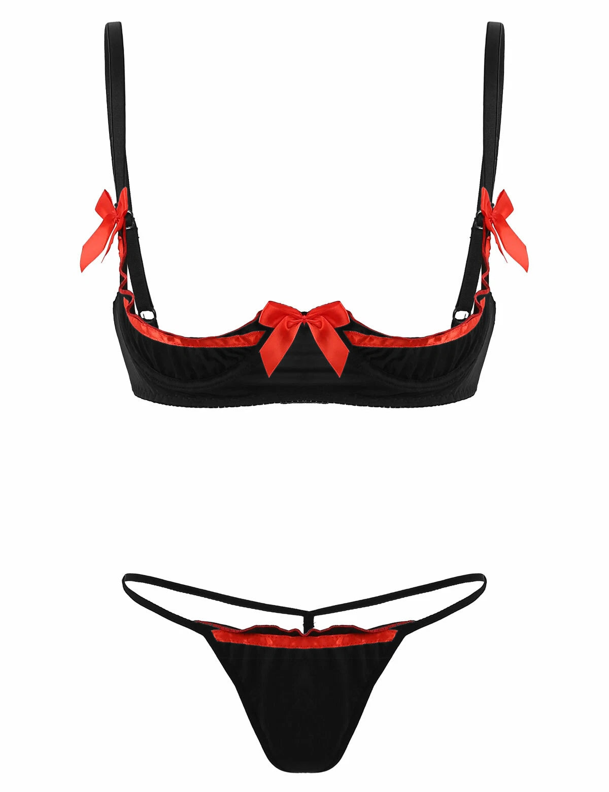 Women's G-string Sexy Lingerie Nightwear Lace Thong Bra Set Underwear Babydoll