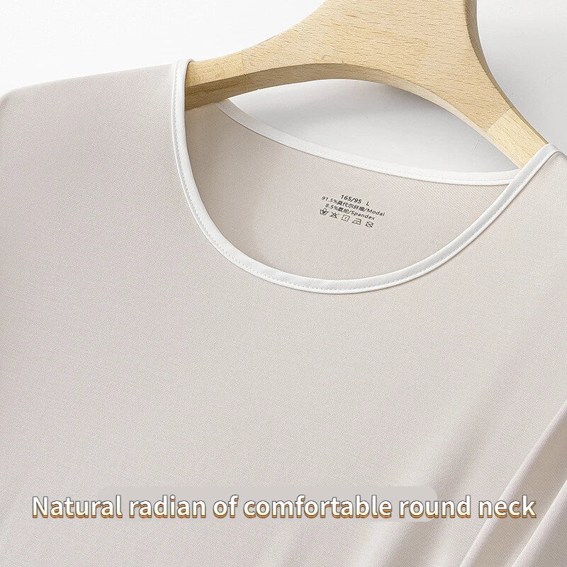 Fashion Spring Women's Three Quarter Sleeves Breathable Comfortable Nightgown Clothing-