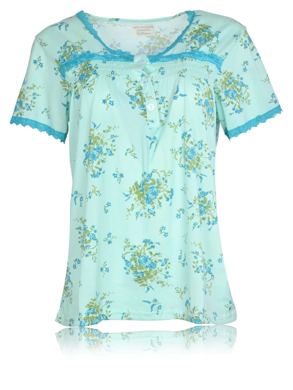 JEFFRICO Womens Capri Pajama Set 2 Piece Short Sleeve Top & Capri Pants 5201C