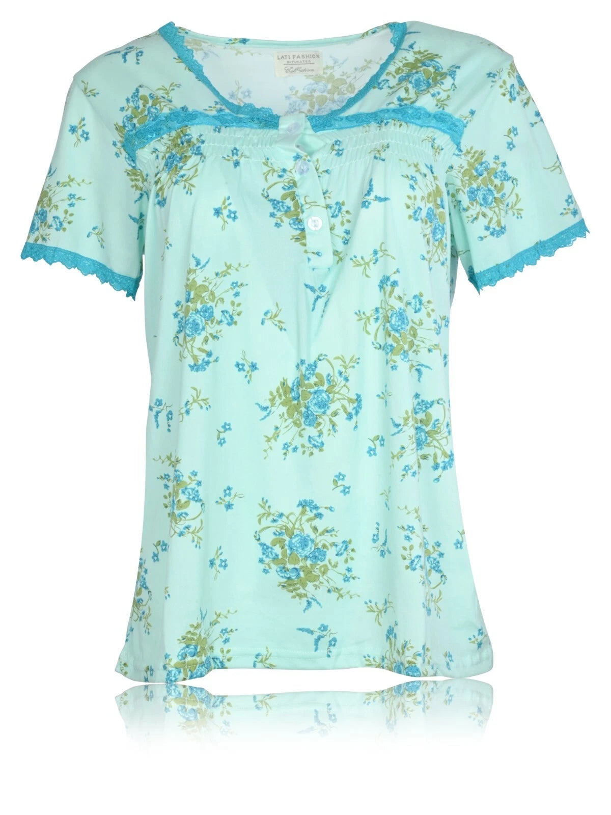 JEFFRICO Womens Capri Pajama Set 2 Piece Short Sleeve Top & Capri Pants 5201C