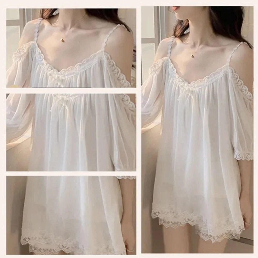 Off Shoulder Suspender Shorts Pajama Suit Women's Sleepwear Sets  Summer