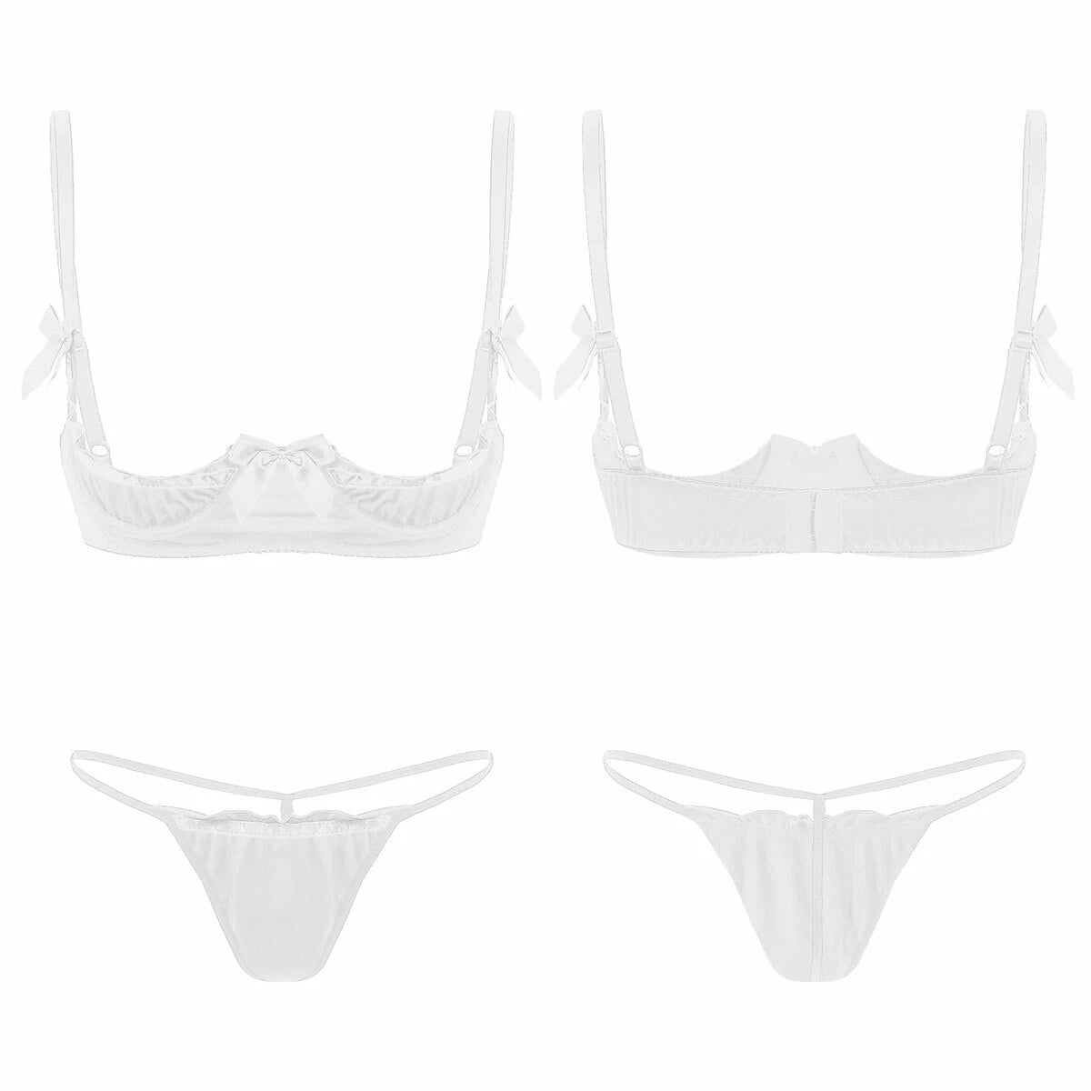 Women's G-string Sexy Lingerie Nightwear Lace Thong Bra Set Underwear Babydoll