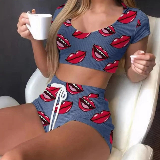 Womens Shorts Pajamas Set