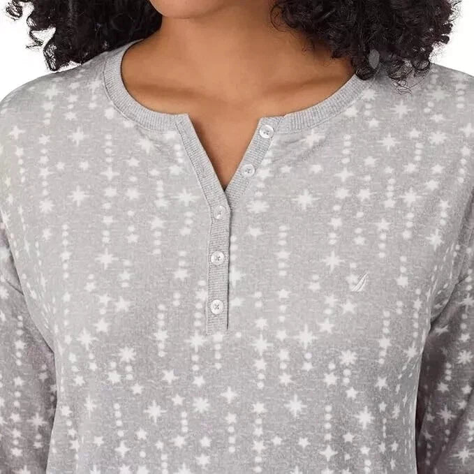 Nautica Women's 2 Piece Fleece Pajama Sleepwear Set(1812934)