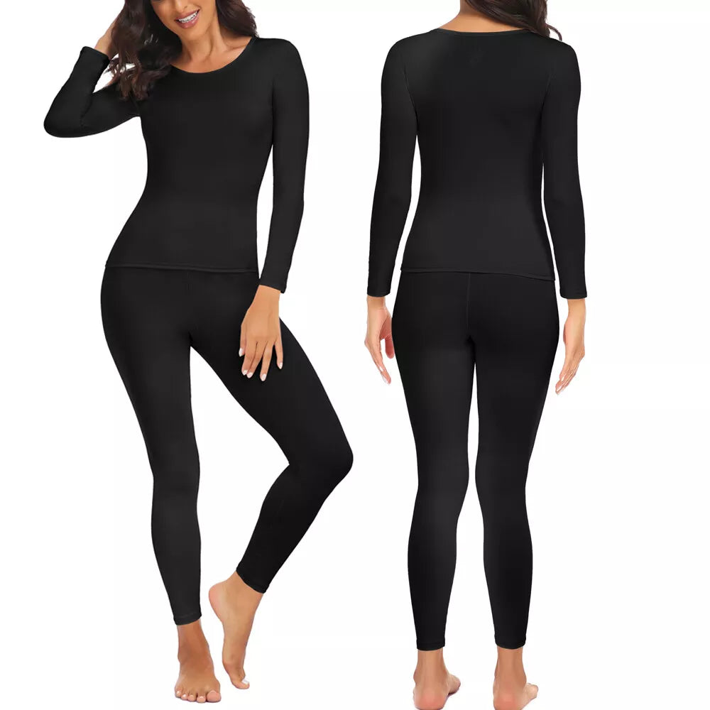 Conjunto Ropa Interior Térmica Clima Frío Para Mujer Ultrasuave Ropa Long Johns