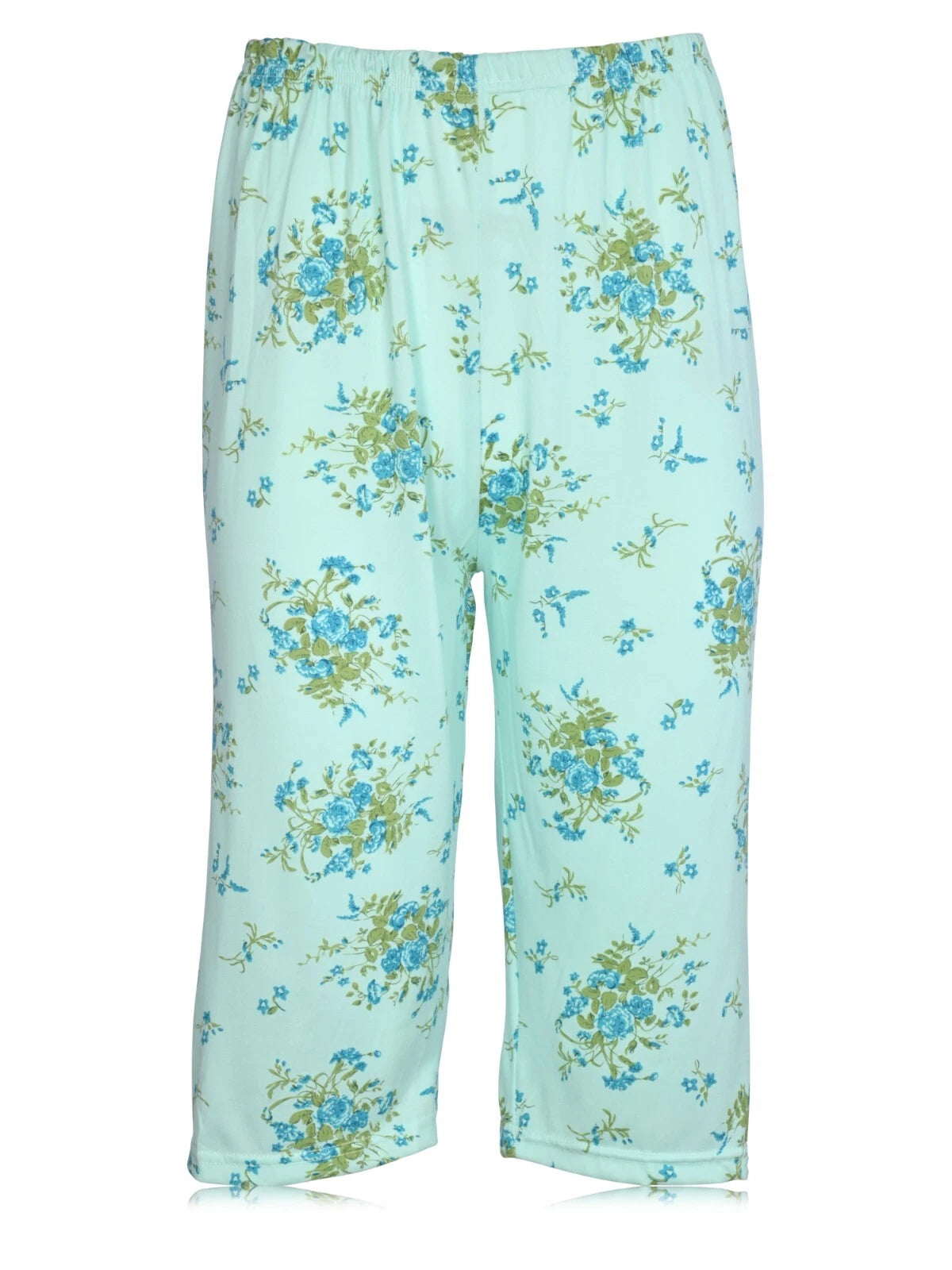 JEFFRICO Womens Capri Pajama Set 2 Piece Short Sleeve Top & Capri Pants 5201C