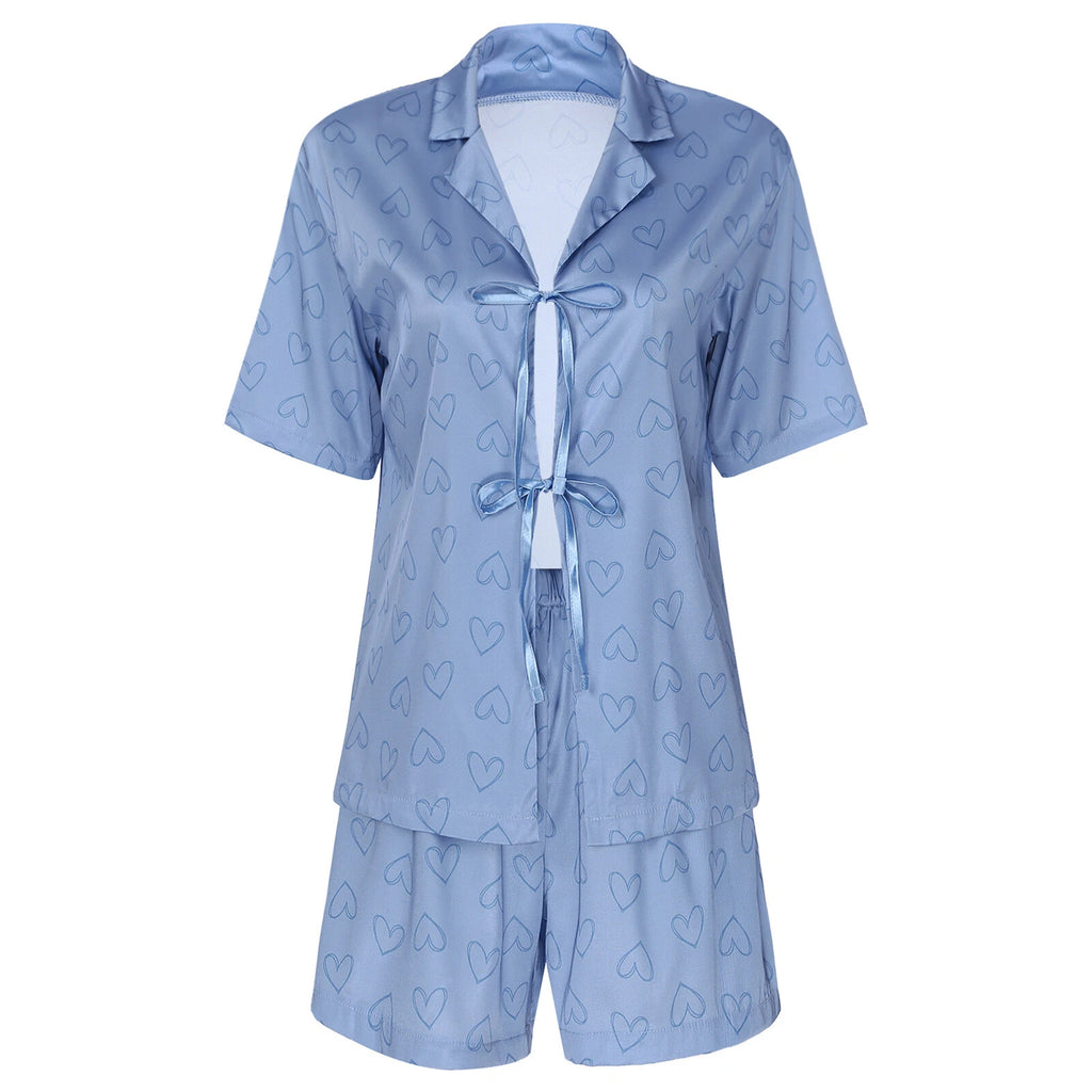 Women Nightwear Casual Pajamas Set Soft Sleepwear Ice Cool Homewear Summer