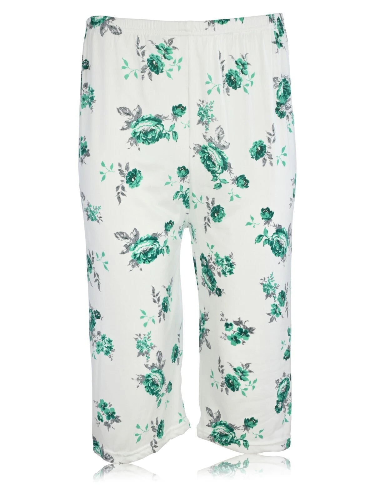 JEFFRICO Womens Capri Pajama Set 2 Piece Short Sleeve Top & Capri Pants  801C