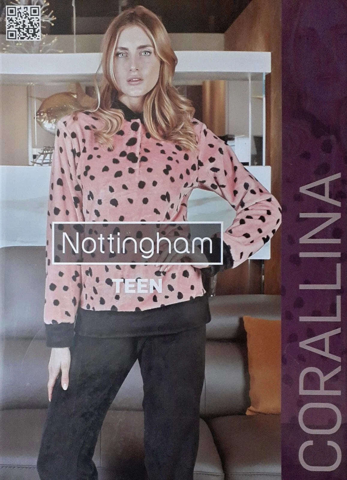 Pajamas Hot Women's with Button Fleece Winter PG35772 Nottingham Reef