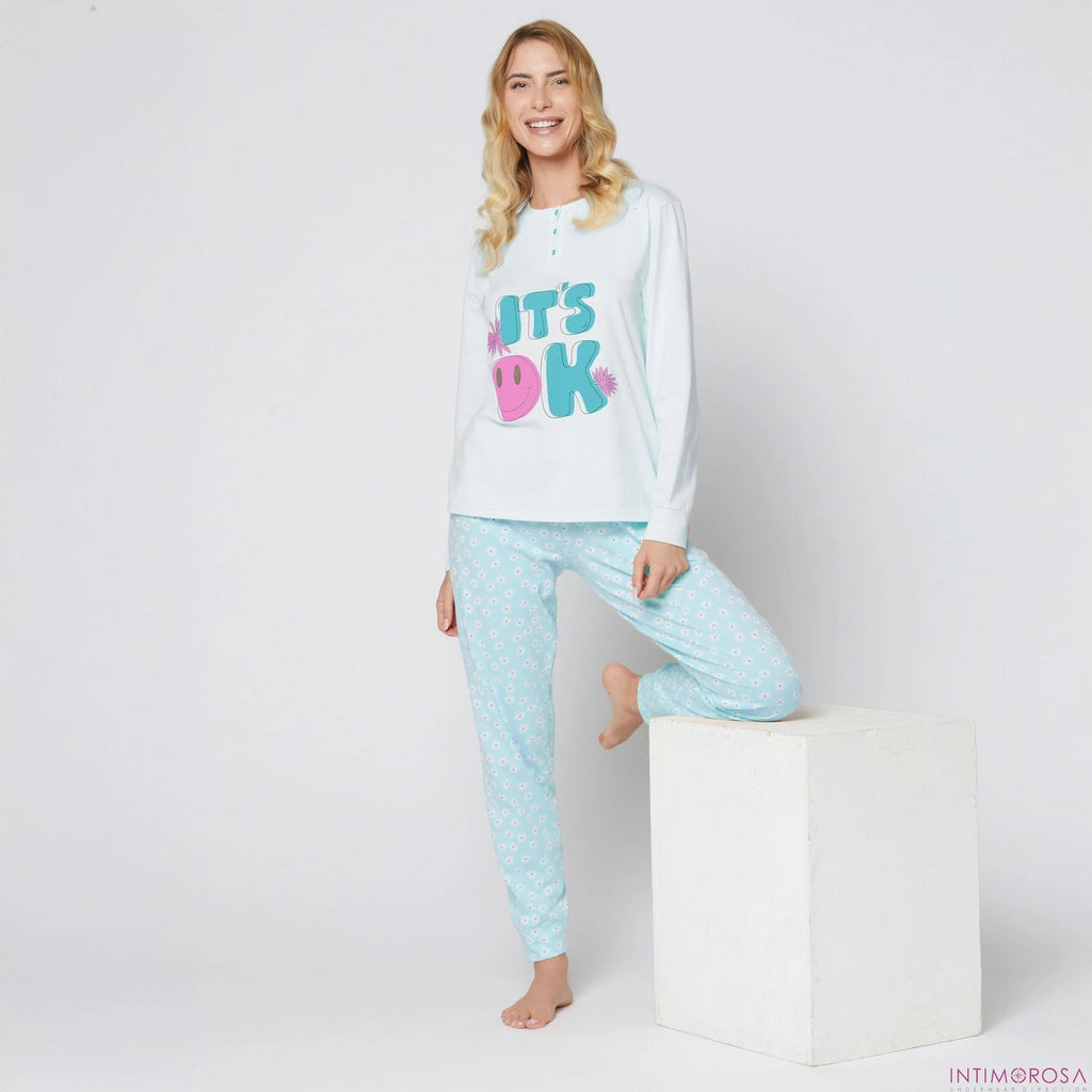 Women's Cotton Pajamas With Cippi Print LOS545