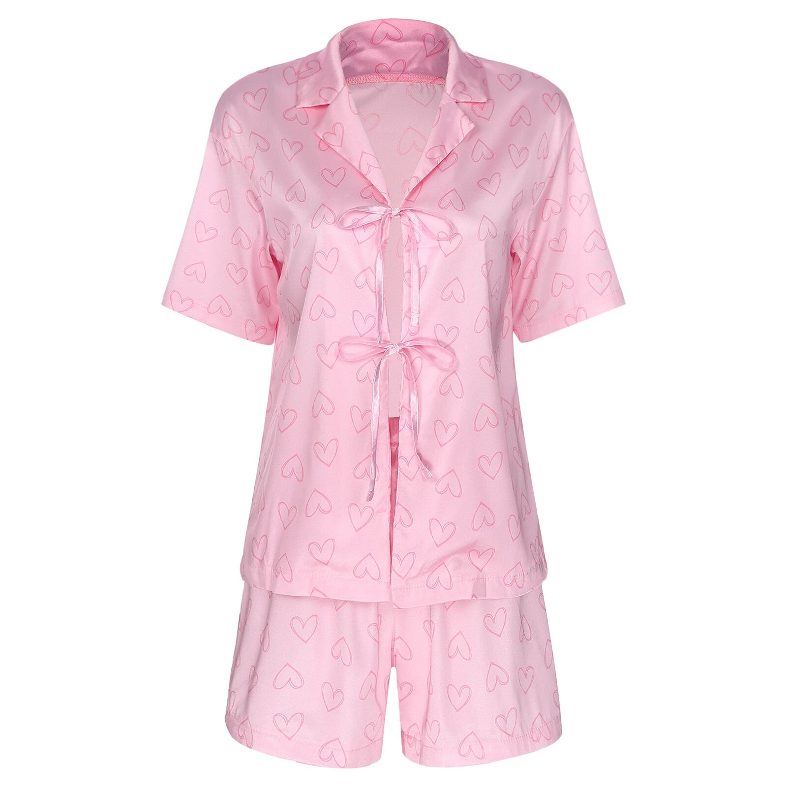 Women Nightwear Ice Cool Pajamas Set Silky Satin Sleepwear Soft Homewear Pants