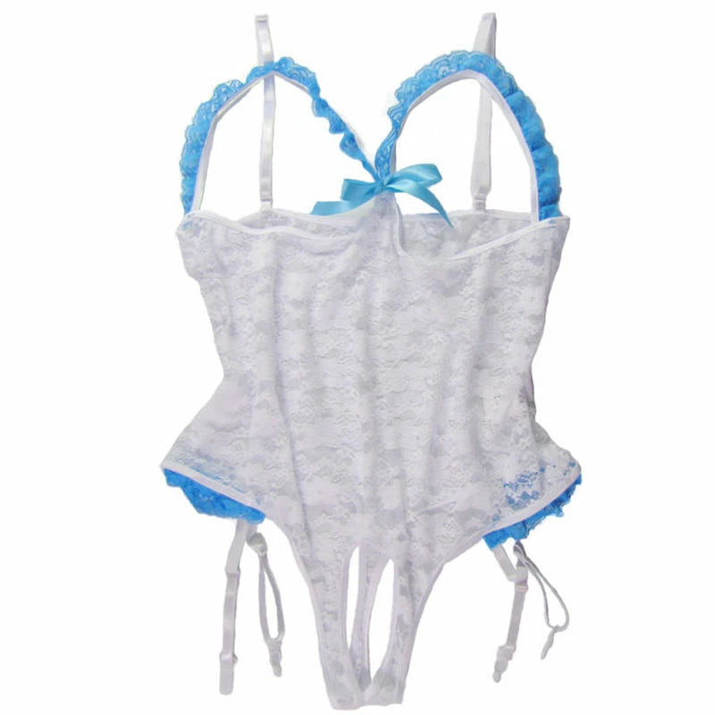 Women Sexy-Lingerie Lace Babydoll Bodysuit Sleepwear Underwear Nightwear G-Thong