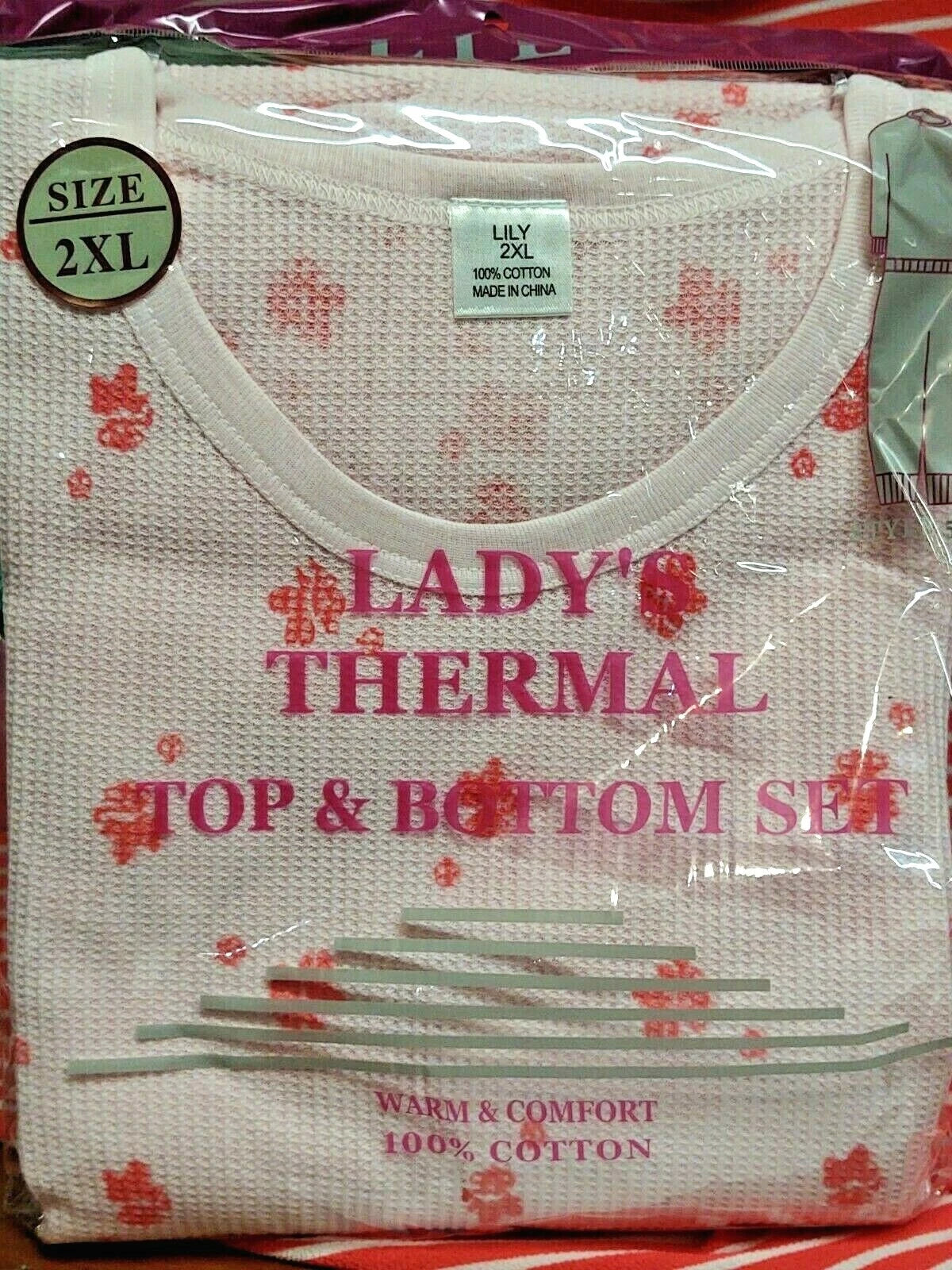 WOMEN'S Thermal TOP & BOTTOM SET Waffle Knit Long Johns Warm Underwear PJ'S 2pcs