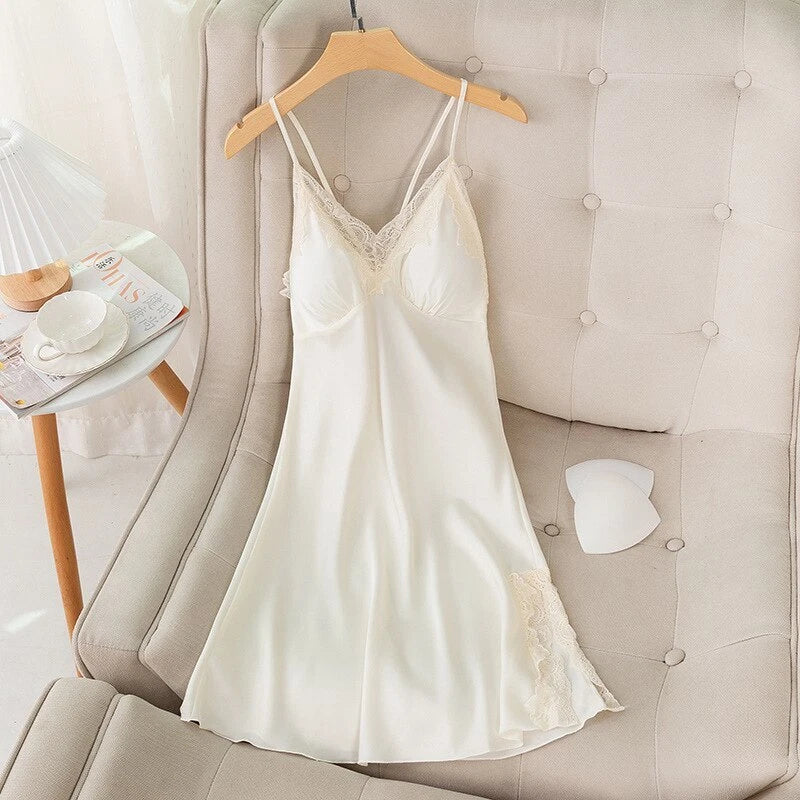 2023  Women's robe pajama set sexy lace suspender pajama dress bathrobe