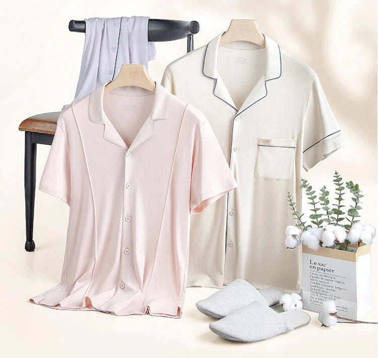 Women's Pajamas Set Antibacteria Comfortable Casual Summer Short Sleeved Shorts