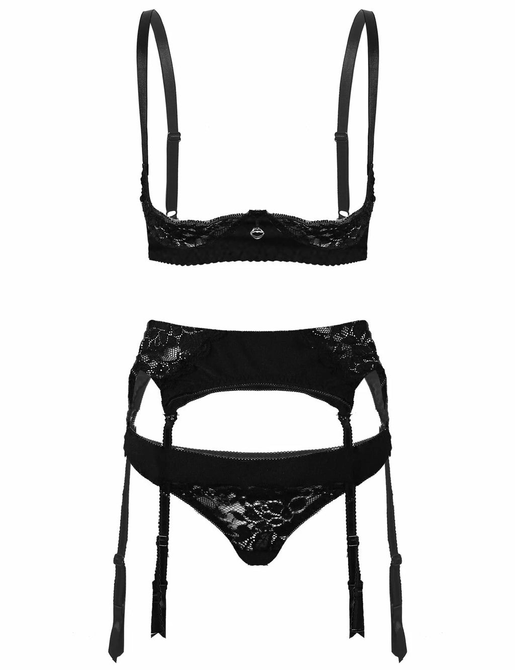 Women's G-string Sexy Lingerie Nightwear Lace Thong Bra Set Underwear Babydoll