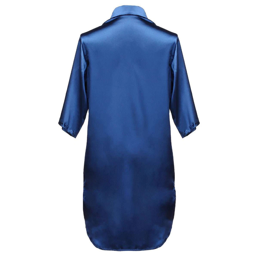 US Womens Sexy Satin Silk Nightdress Lingerie Sleepwear Nightgown Nightshirt Top