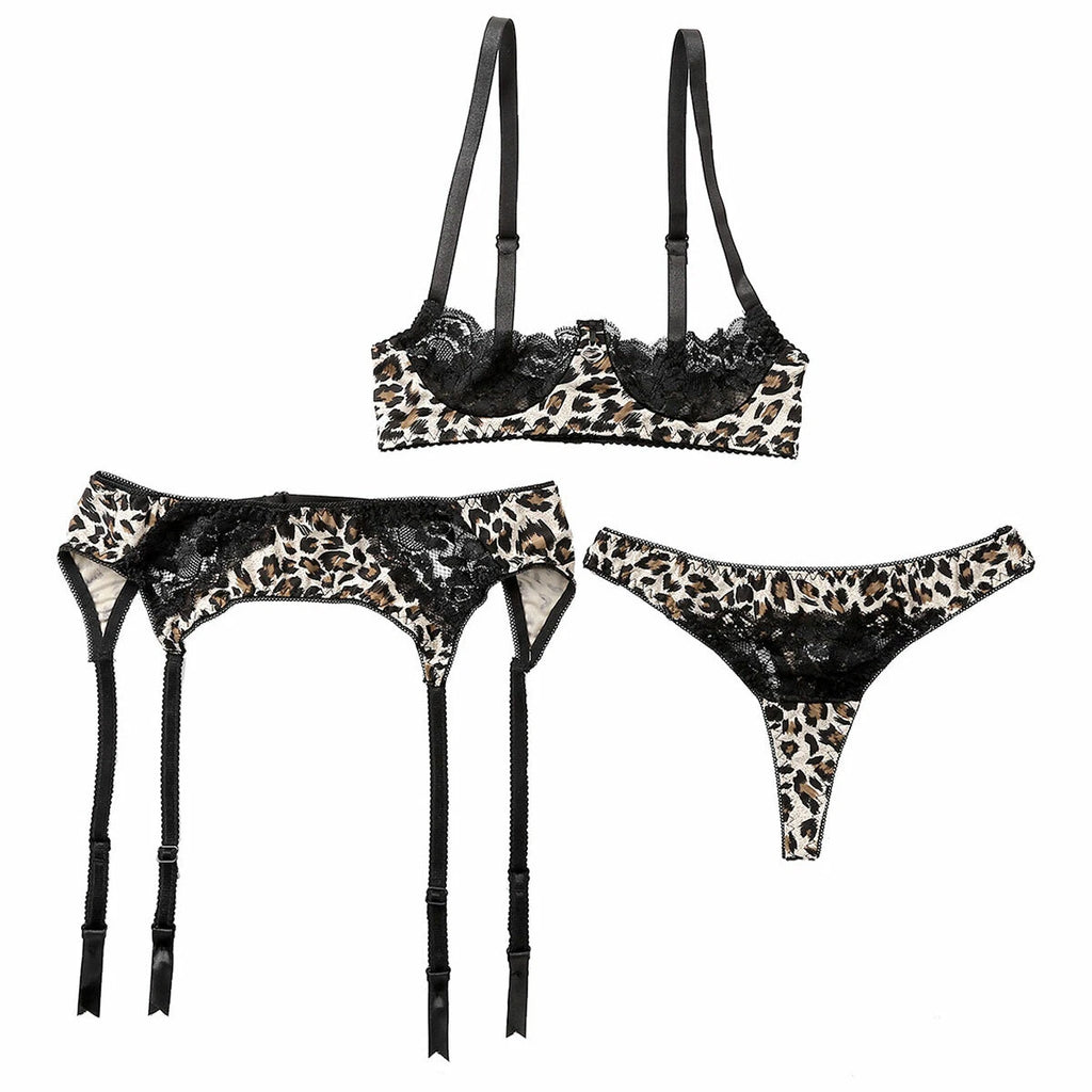 Women's G-string Sexy Lingerie Nightwear Lace Thong Bra Set Underwear Babydoll