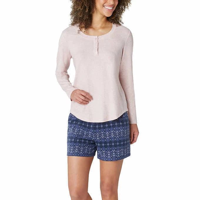 Eddie Bauer Ladies' 3-Piece Waffle Textured Fleece Pajama Set A34