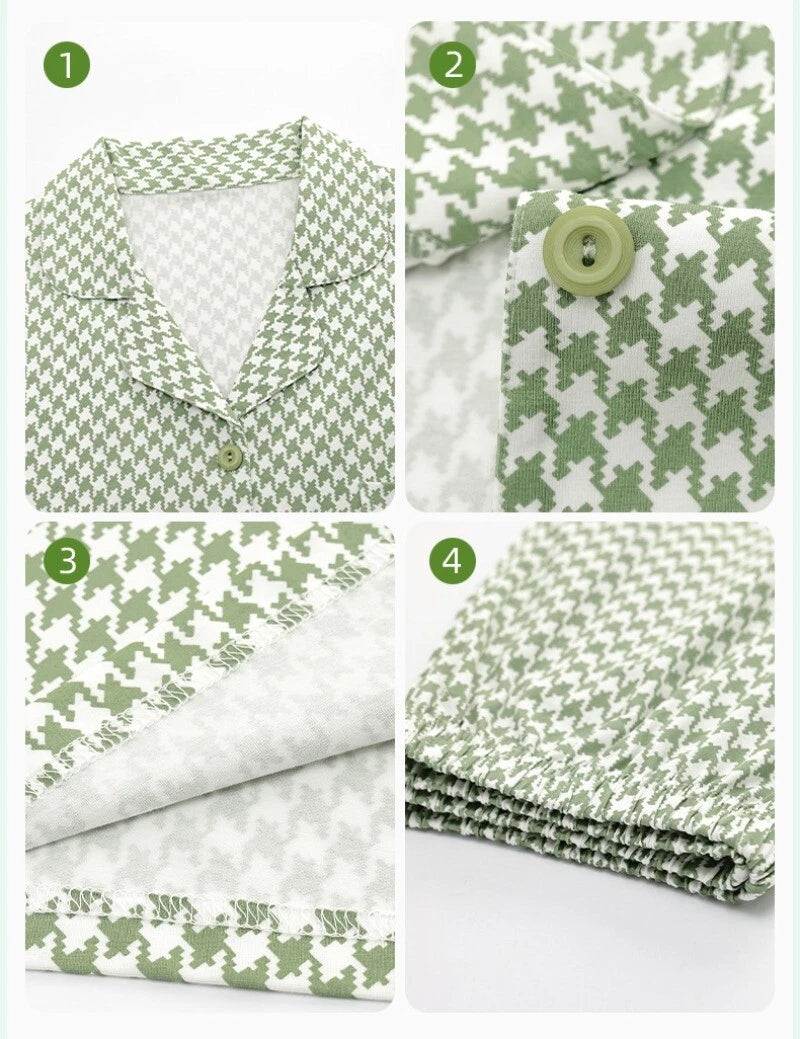 Fashion Women's Pajamas Set Short Sleeve Cool Antibacterial Comfortable Homewear Homewear-