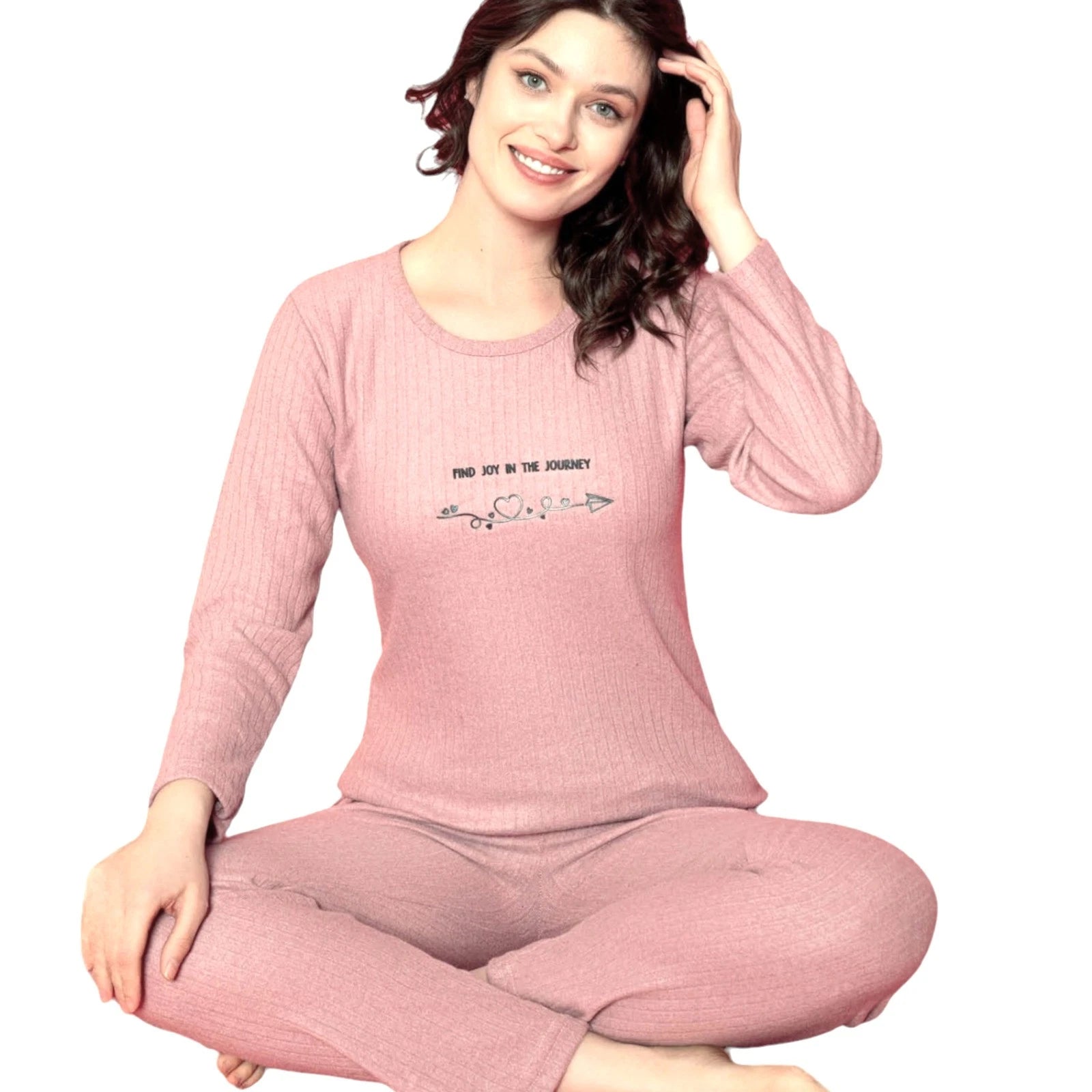 Joblot Ladies Pyjama Set Pyjamas With Long Sleeve And Trousers Homewear M-2XL-