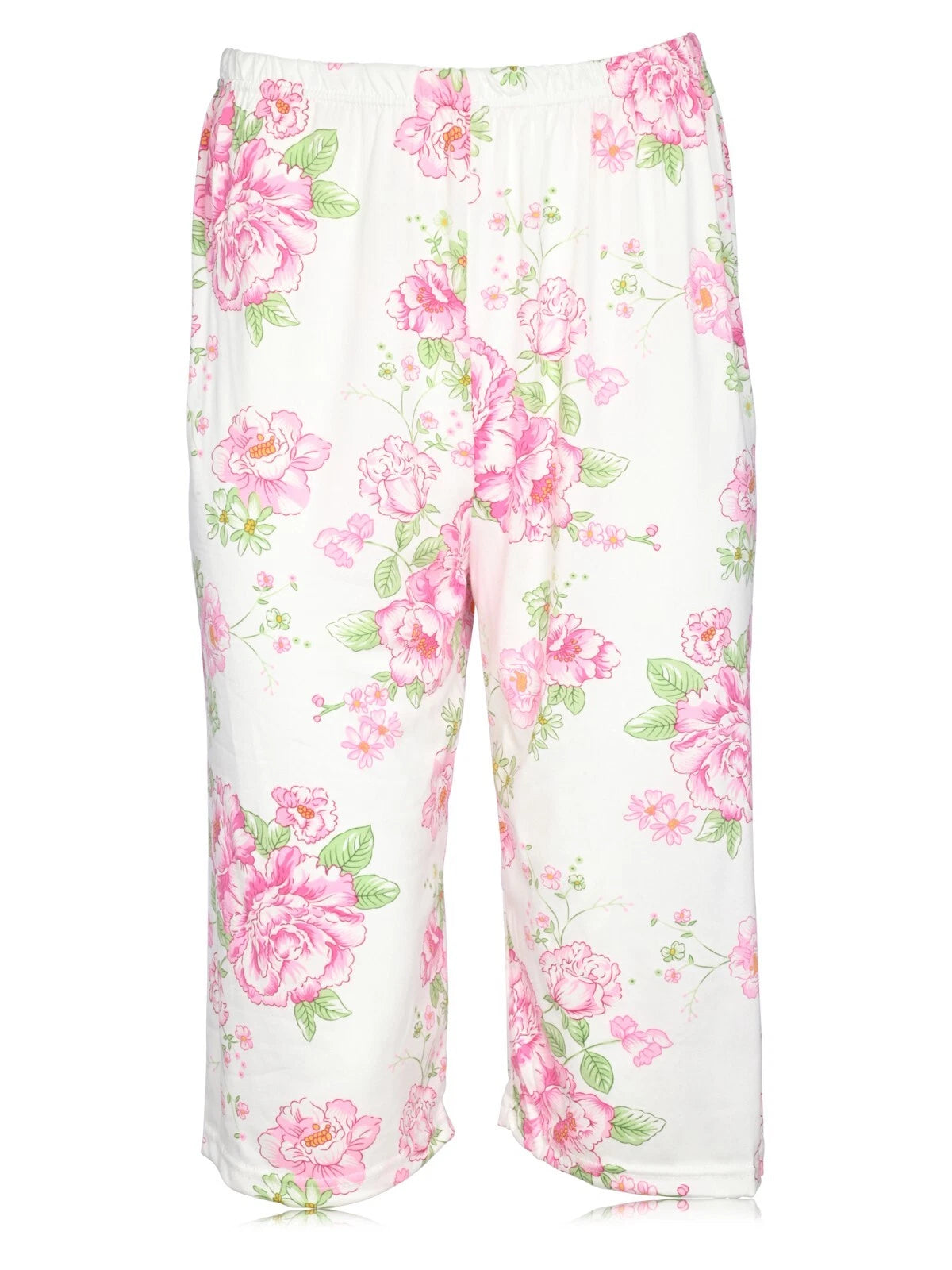 JEFFRICO Womens Capri Pajama Set 2 Piece Short Sleeve Top & Capri Pants 812C