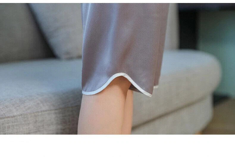 New Women Silk Pajamas Set,2 pieces,100% Mulberry Silk Sleepwear Nightwear U7198