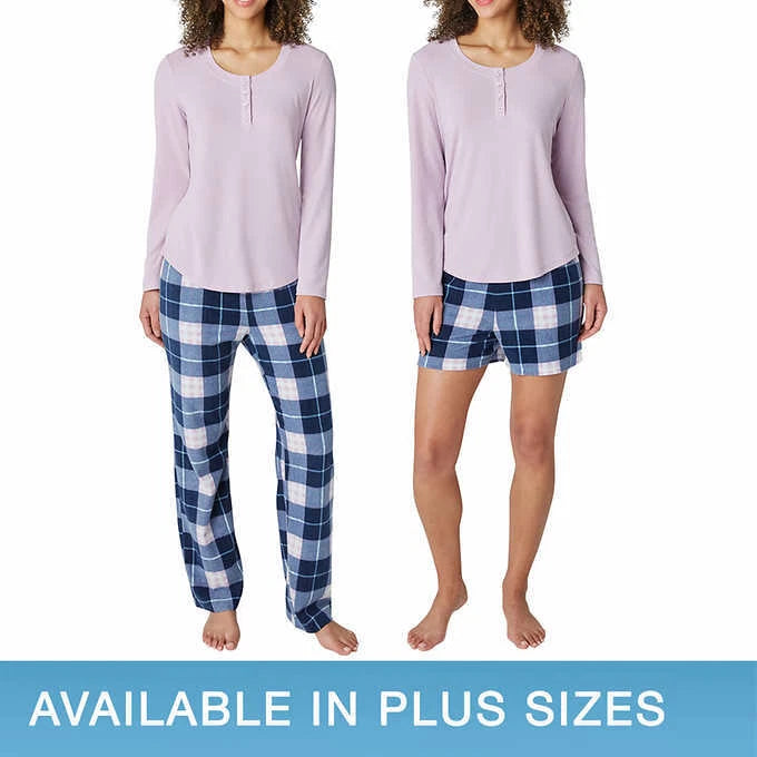 Eddie Bauer Ladies' 3-Piece Waffle Textured Fleece Pajama Set A34