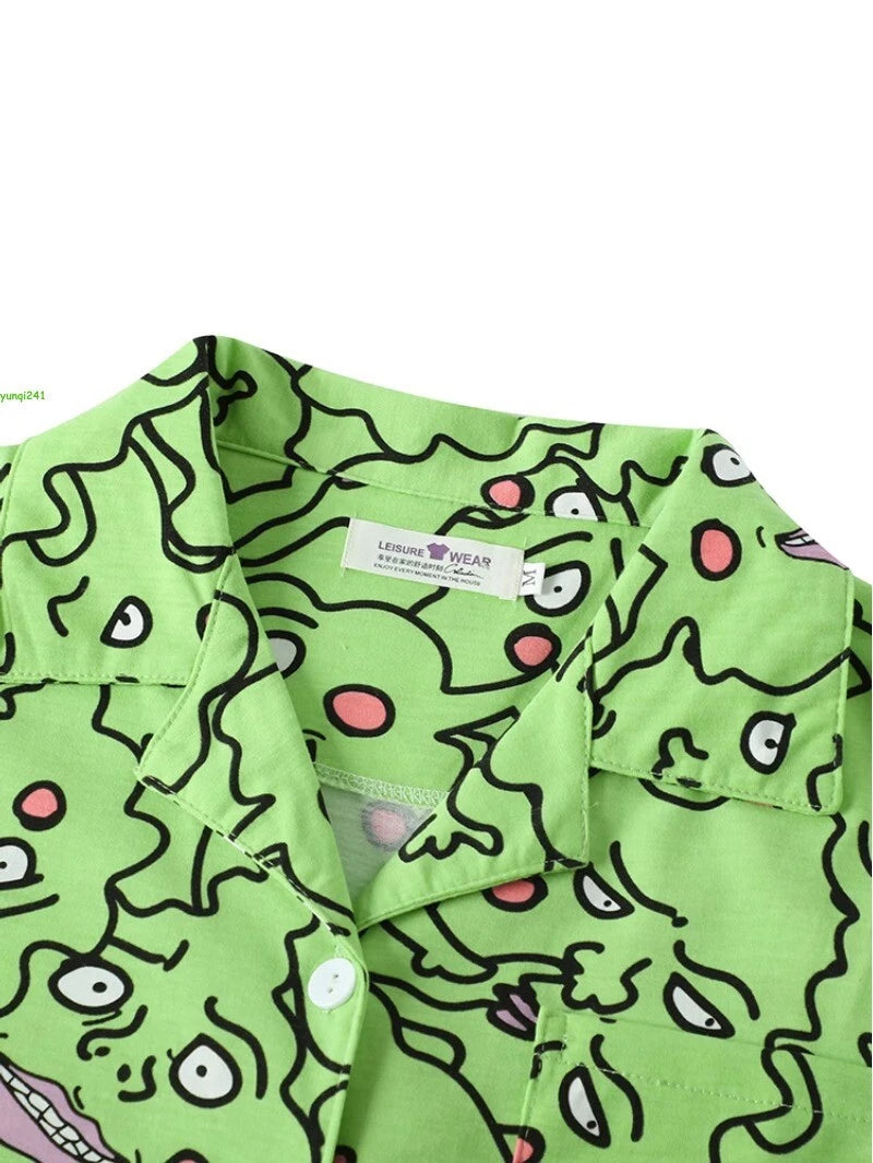 Mob Psycho 100 Mobu Saiko Hyaku Dimple Long sleeves Shorts Leisure Wear Pajamas