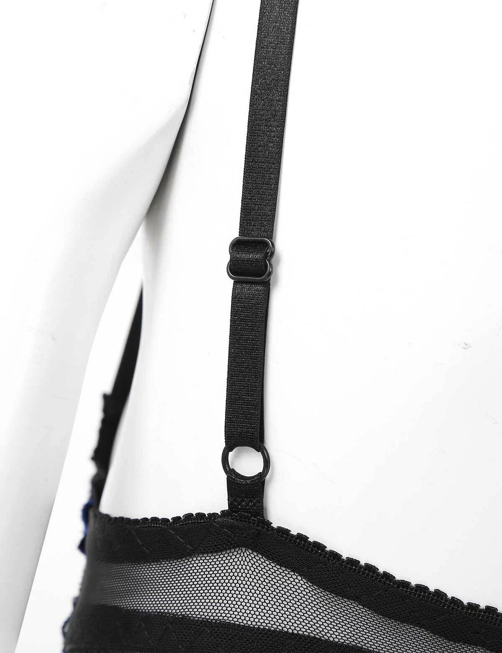 Women's Floral Lace Lingerie Bra Set Crotchless Thong G-string Cupless Bralette