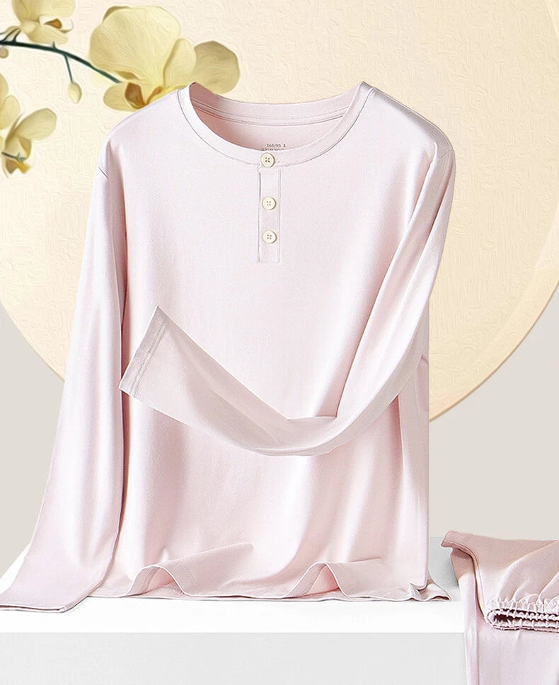 Women's Pajamas Set Long Sleeve Anti Bacterial Dust Mite Resistant Fits New Style-