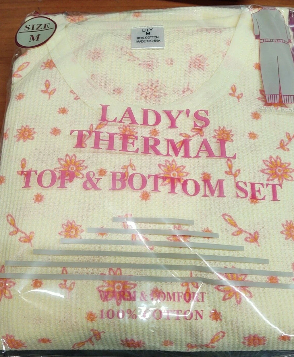 WOMEN'S Thermal TOP & BOTTOM SET Waffle Knit Long Johns Warm Underwear PJ'S 2pcs