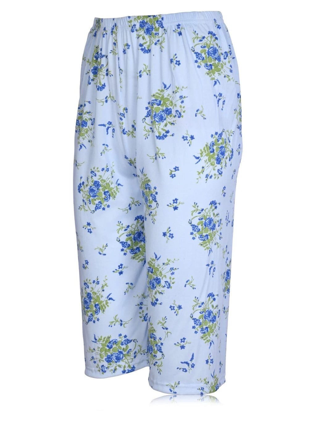 JEFFRICO Womens Capri Pajama Set 2 Piece Short Sleeve Top & Capri Pants 5201C