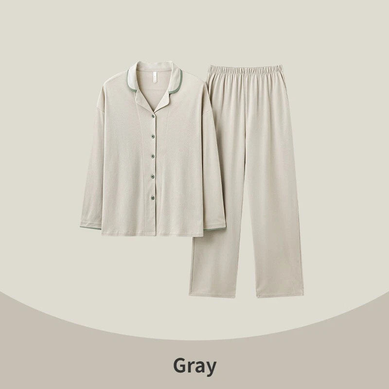 Women's Pajamas Antibacterial Dust Mite Resistant Solid Color Homewear Pajamas-