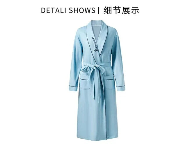 M-4XL Bridesmaid DressingGown Plus Size Cotton Bridesn'Robes Long Sleeve Loose