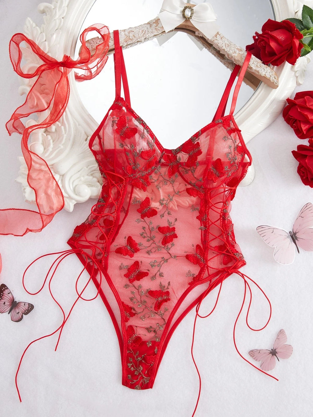 Sexy Underwear Women Lace Lingerie Set Bodysuit Teddy Babydoll Chemise Sleepwear