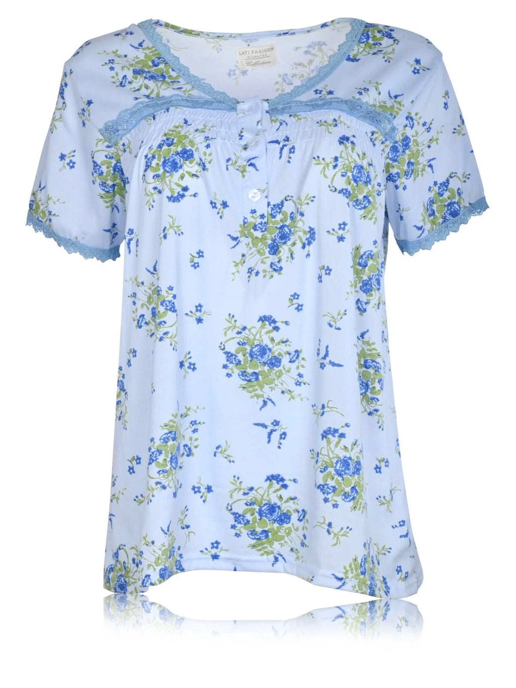 JEFFRICO Womens Capri Pajama Set 2 Piece Short Sleeve Top & Capri Pants 5201C